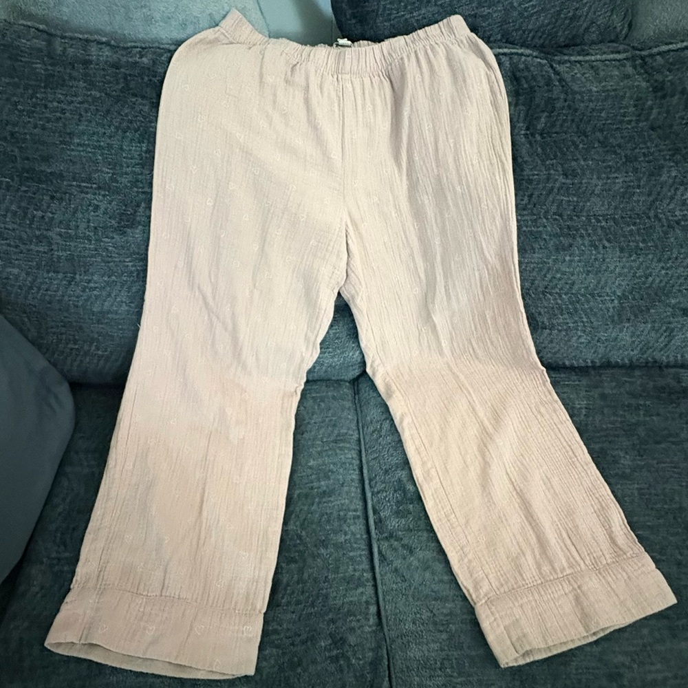 Madewell Heart Print Double Gauze Pajama Pants | Pink